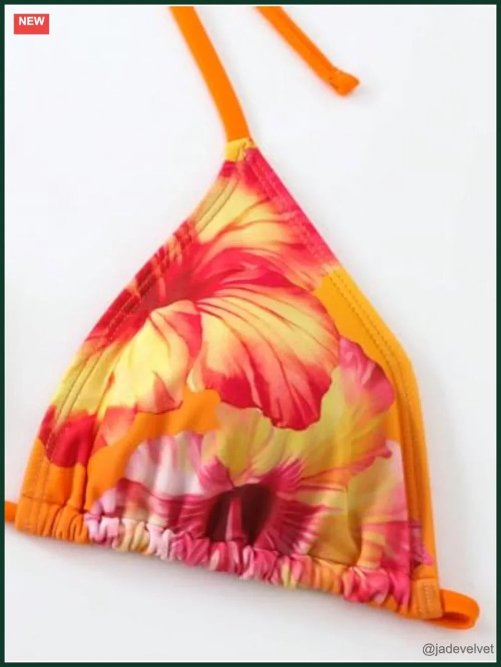 3 Piece Floral Halter Triangle Bikini Set with Mesh Cover Up Skirt